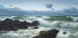 David James: FISTRAL BAY CORNWALL, EVENING