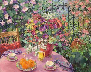 Jose Trinidad: TEA TIME ON THE GARDEN PATIO