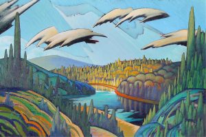James Edward Hergel: SUNLIT HILLSIDE, MADAWASKA RIVER VALLEY