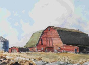 Margaret Dorothy Shelton: RED BARN, LATE SUMMER