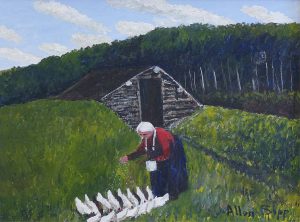 Allen Sapp: NOKUM FEEDING THE CHICKENS