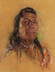 Nicholas de Grandmaison: PORTRAIT OF AN INDIAN BRAVE