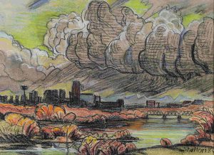 Margaret Dorothy Shelton: BOW RIVER AND CALGARY SKYLINE