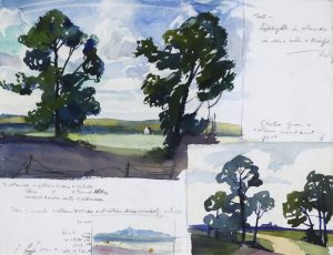 Llewelyn Petley-Jones: SKETCH FOR A COLOUR WOODCUT