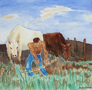John Harold Thomas Snow: FARMER WORKING THE FIELD