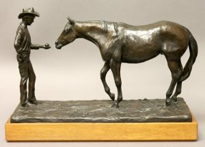 Dawn Hardy: COWBOY FEEDING HORSE AN APPLE