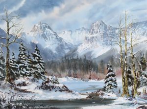 Elaine Fleming: SUNWAPTA RIVER, OCTOBER