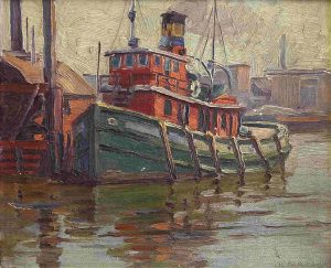 Orval Clinton Madden: TUG BOAT, ST. LAWRENCE RIVER