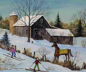 Sharon Mark: SKIING TO THE HORSE BARN