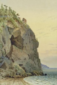 Thomas Mower Martin: UNTITLED (BLUFFS OVERLOOKING A LAKE)