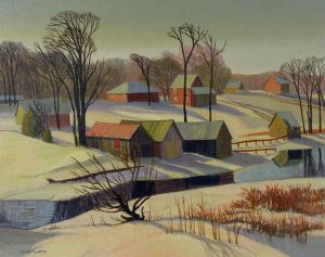 Richard (Dick) Ferrier: ONTARIO VILLAGE, WINTER