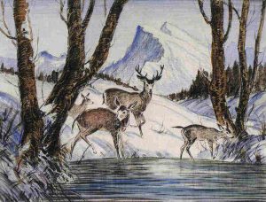 Alfred Crocker Leighton: WINTER WONDERLAND  |  THE WANDERERS