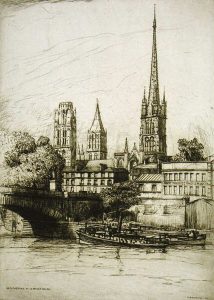 Caroline Helena Armington: LA CATHEDRALE ET LA SEINE A ROUEN