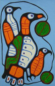 Norval H. Morrisseau: EAGLE WATCHING OVER YOUNG