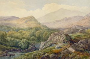 George Harlow White: LANDSCAPE WITH MOUNTAINS AND RIVER