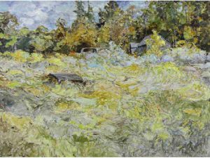 Hans Herold: A MODEL T IN THE FARMYARD NEAR BORDEN