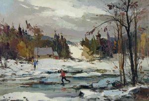 Geza (Gordon) Marich: UNTITLED (SKATING ON THE POND)