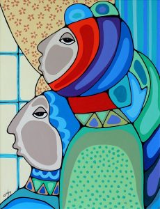 Daphne Odjig: MOTHER AND CHILD