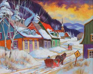 Claude Langevin: TOITS ROUGES, CHARLEVOIX