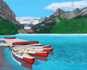 Barbara Engel: LAKE LOUISE AND VICTORIA GLACIER, BANFF NATIONAL PARK
