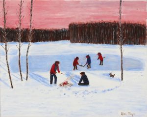 Allen Sapp: STAYING WARM BY THE SKATING POND