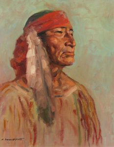 Adam Sherriff Scott: PORTRAIT WITH EAGLE FEATHER