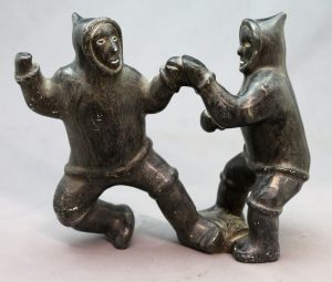 Eassie Kooneeliusie: TWO INUIT FIGURES
