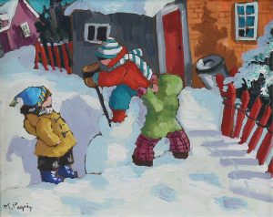 Pauline Thibodeau Paquin: ON INSTALLE LE BALAI ET C’EST FINI (FINISHING THE SNOW MAN)