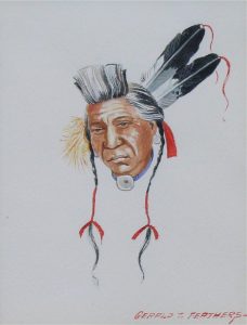 Gerald Tailfeathers: PORTRAIT WITH EAGLE FEATHERS