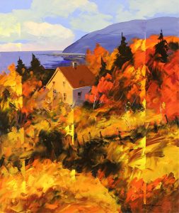Christian Bergeron: QUEBEC COTTAGE IN AUTUMN