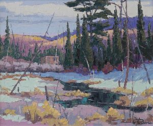 William Parsons: AFTERNOON LIGHT, ALGONQUIN PARK, EARLY APRIL SNOW