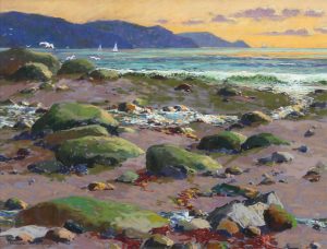 Horace Champagne: LOW TIDE AT SUNRISE (ST. IRENEE, QUEBEC)