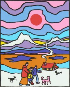 Ted Harrison Limited Edition Art Book & Serigraph: FAMILY