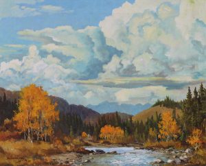 Duncan Mackinnon Crockford: THE APPROACHING STORM, JUMPINGPOUND CREEK NR. COCHRANE, ALBERTA