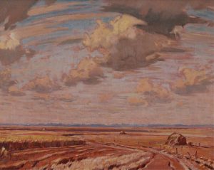 Alfred Crocker Leighton: HARVEST TIME IN THE FOOTHILLS, DAY’S END