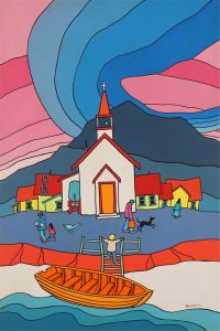 Ted Harrison: LAKESIDE VILLAGE
