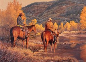 Arnold Mosley: AUTUMN REFLECTIONS (NICOLA RIVER NEAR MERRITT, B.C.)