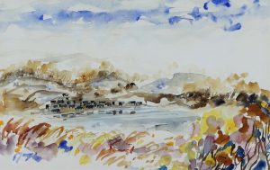 Janet Mitchell: CATTLE BY THE WATERING HOLE