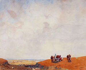 Frederick George Cross: CATTLE NEAR LETHBRIDGE