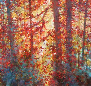 Bev Rodin: VERMILLION & FOREST GREEN (from the FOREST RIDGE  series)