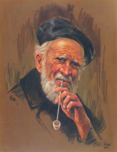 Harley Brown: OLD MAN WITH PIPE