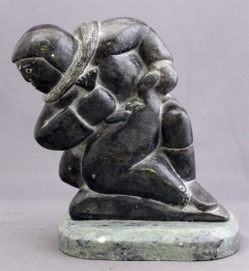 Adamie Anauta (Anautak): HUNTER WRESTLING WITH SEAL