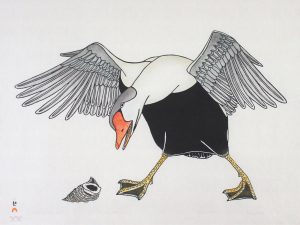 Kananginak Pootoogook: SNAIL SHELL AND EIDER DUCK