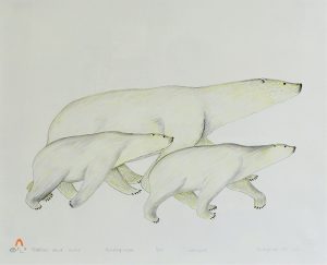 Kananginak Pootoogook: MOTHER AND CUBS