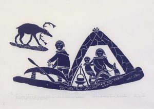 Lucassie Tookalook: A CARIBOU CAME TO THE SUMMER CAMP WHEN A MAN WAS PREPARING HIS KAYAK AND HIS WIFE WAS SEWING KAMIKS