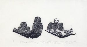 Davidialuk Alasua Amittu: OWLS WITH THEIR BABIES AND EGGS