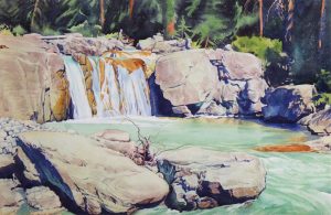 Walter Joseph Phillips: FALLS NEAR THE ICEFIELDS