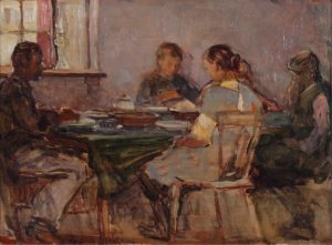 Regina Seiden: FARM FAMILY AT SUPPER