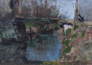 Marc-Aurele de Foy Suzor-Cote: OLD BRIDGE, ARTHABASCA, P.Q.