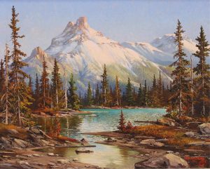 Duncan Mackinnon Crockford: CATHEDRAL MOUNTAIN FROM LAKE O’HARA